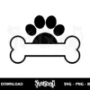 dog bone monogram svg cricut