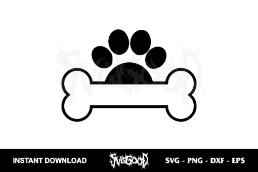 Dog Bone Monogram SVG Cricut