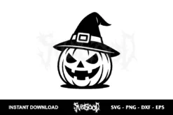 Pumpkin Witch Hat SVG Cricut