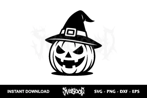 Pumpkin Witch Hat SVG Cricut