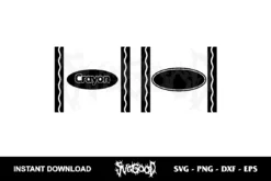 Crayon Silhouette SVG Cut File