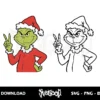 grinch peace sign hand svg cricut