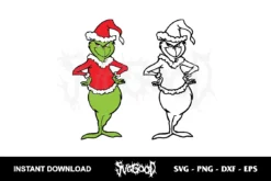 grinch standing svg cut file cricut