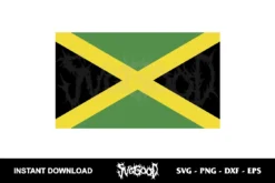 jamaica flag svg free cut file
