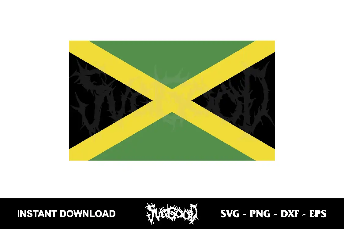Jamaica Flag SVG Free Cut File 1 jamaica flag svg free cut file