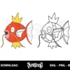 magikarp pokemon svg cricut
