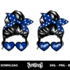 messy bun la dodgers svg cricut
