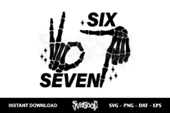 Six Seven Skeleton Hands SVG