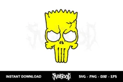 bart simpson punisher svg cricut