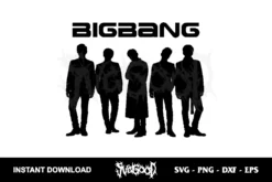 Kpop Bigbang Silhouette SVG Cricut