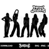 kpop newjeans silhouette svg cricut