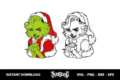 lady grinch svg cricut