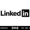 linkedIn Logo Black SVG Free