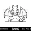 pokemon charizard peeking svg cricut