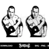 the rock wwe svg vector