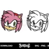 amy rose head svg cricut