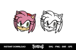 amy rose head svg cricut