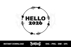 hello 2026 svg free cut file