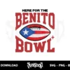 here for the benito bowl football svg cricut