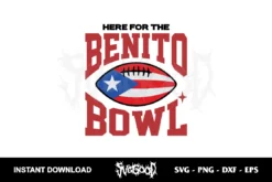 here for the benito bowl football svg cricut