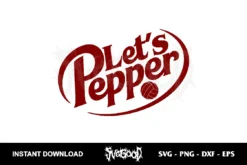 lets pepper volleyball svg cricut