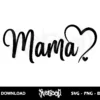 mama heart svg free cut file