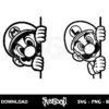 Mario And Luigi Peeking Outline SVG Cricut 2 mario and luigi peeking outline svg cricut