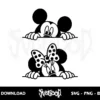 mickey minnie peeking svg cricut