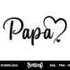 papa heart svg free cut file