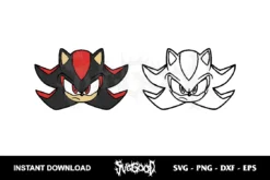 Shadow The Hedgehog SVG Cricut