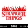 stranger things flames logo svg cricut