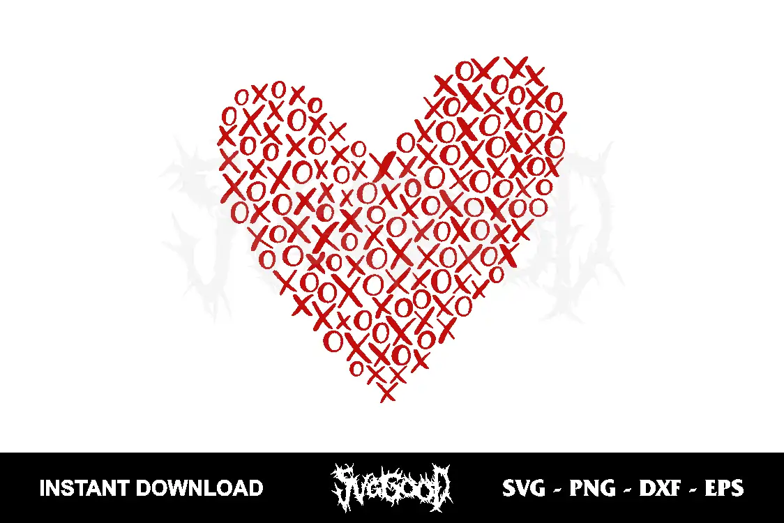 XoXo Heart SVG Valentine Heart SVG 1 XoXo Heart SVG Valentine Heart SVG