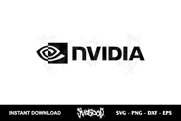 NVDIA Logo Black SVG Free