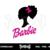 afro black barbie svg