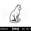 Cat Outline SVG Free Cut File 2 cat outline svg free cut file