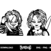 chucky and tiffany clipart svg