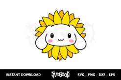 cinnamoroll sunflower svg cricut