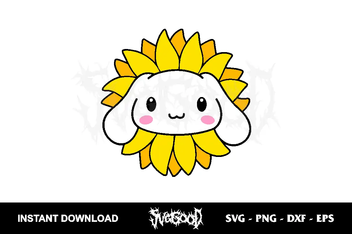 Cinnamoroll Sunflower SVG Cricut 1 cinnamoroll sunflower svg cricut