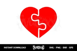 puzzle heart svg free