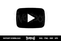 youtube logo black svg free