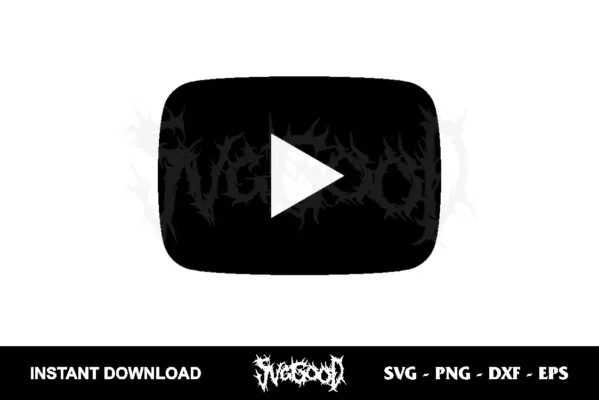youtube logo black svg free