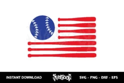 Baseball Flag SVG Cricut