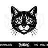 cat face silhouette svg free