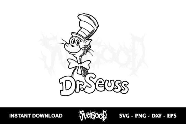 dr seuss outline svg file for cricut