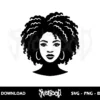 free black woman svg cut file