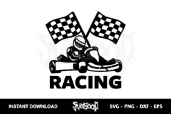 go kart racing svg file