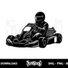 go kart vector svg cut file