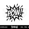 pow comic bubble svg free
