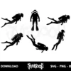 scuba diving silhouette svg cricut