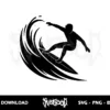 surfing svg cut file